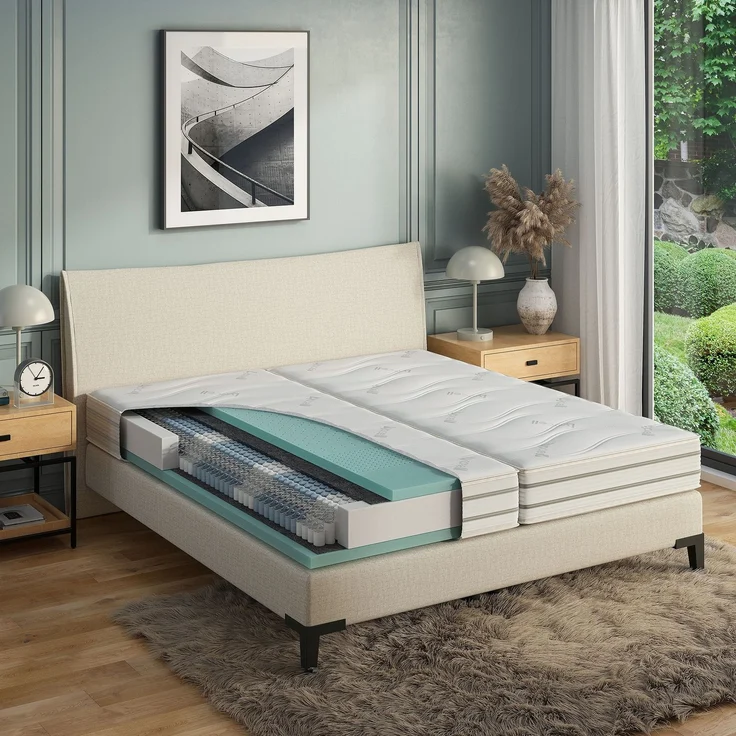 Hn8 Luxus-Taschenfederkern-Matratze "Emotion Pro TFK", 90 x 200 cm, Höhe: ca. 23 cm – Bild 4