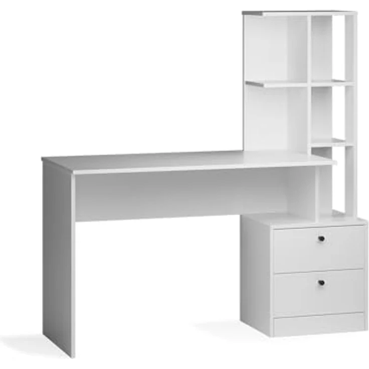Esstisch Denton Weiß 136 x 55 cm mit 2 Schubladen Vicco – Bild 1