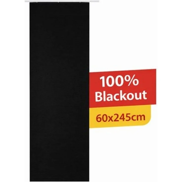Stoffschmiede Schiebegardine, 60x245cm, Paneelwagen, Lichtschutz, 100% Blackout – Bild 4