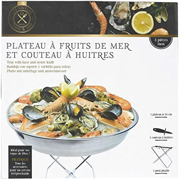 COOK CONCEPT Saveur & Dégustation Meeresfrüchte-Tablett, Stahl, One Size – Bild 6
