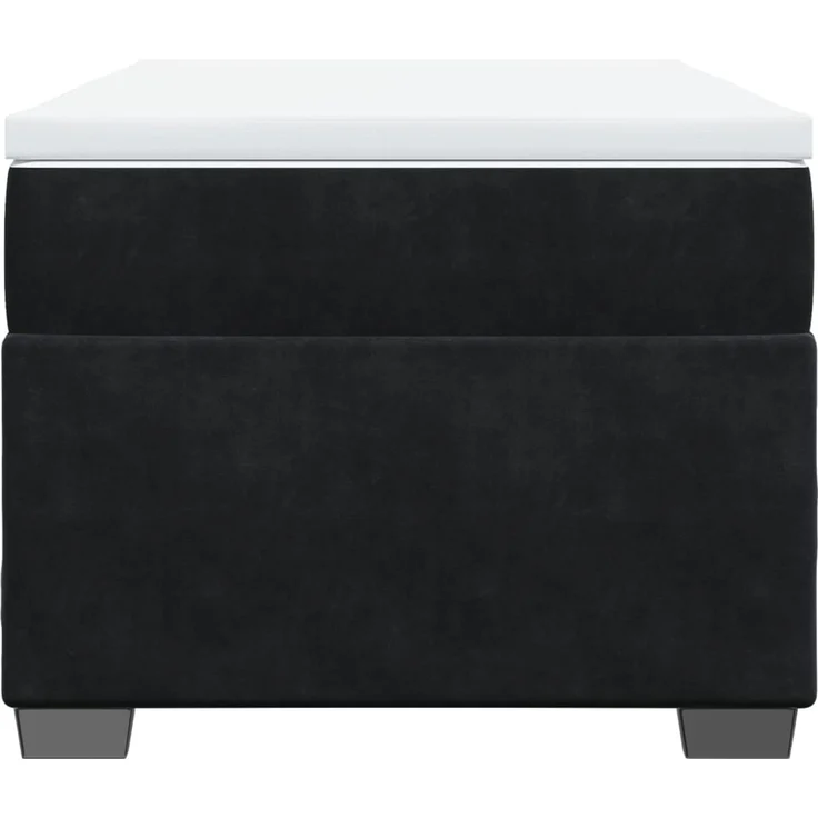 vidaXL Boxspringbett mit Matratze Schwarz 90x200 cm Samt 3285259 – Bild 4