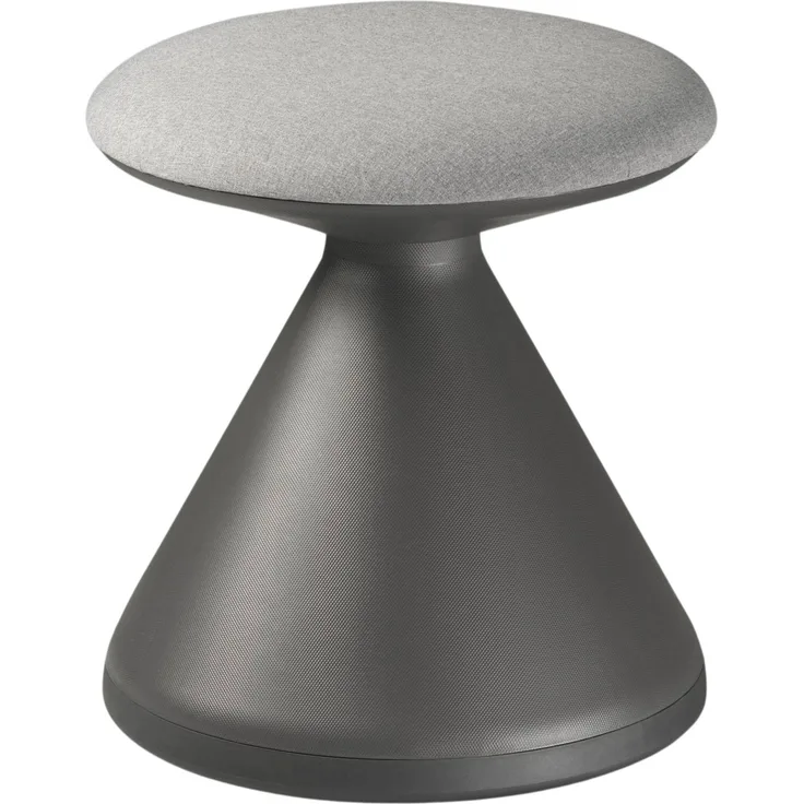 Bisley Fungus Hocker ergonomisch gepolstert in grau, Sitzhocker rund für Büro, Lounge & Empfang - Bürohocker mit Sitz drehbar, Schreibtischhocker, Drehhocker, FUNGUS-RC8501