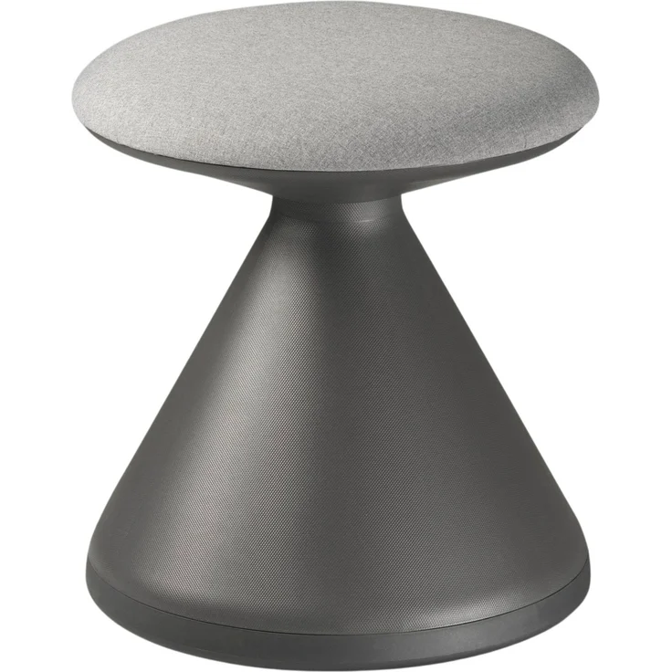 Bisley Fungus Hocker ergonomisch gepolstert in grau, Sitzhocker rund für Büro, Lounge & Empfang - Bürohocker mit Sitz drehbar, Schreibtischhocker, Drehhocker, FUNGUS-RC8501