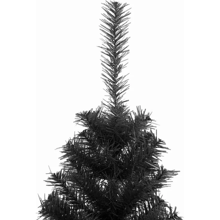 vidaXL Weihnachtsbaum mit LED-Beleuchtung Schwarz 120 cm PVC und Stahl 3396462 – Bild 10