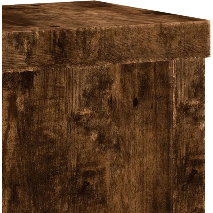 vidaXL Pflanzenständer 2 Stk. Räuchereiche 10x10x18 cm Holzwerkstoff 852883 – Bild 7