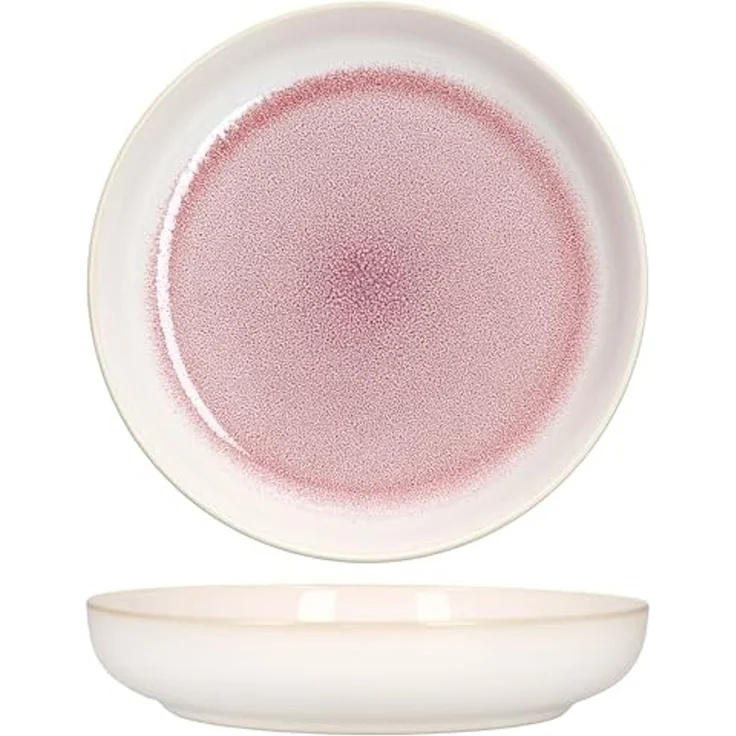 MamboCat Suppenteller 6x Reactive Glaze Paris Suppenteller 400ml 6 Pers Creme Pink – Bild 4