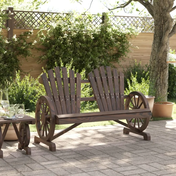 vidaXL Adirondack-Gartenstuhl 2-Sitzer Massivholz Tanne 365096 – Bild 8