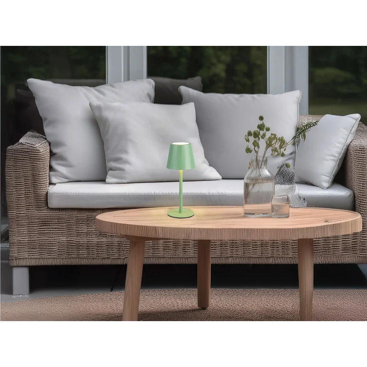 2er SET Akku LED Tischlampen kabellos für Innen & Außen, Grün - 21cm klein – Bild 8
