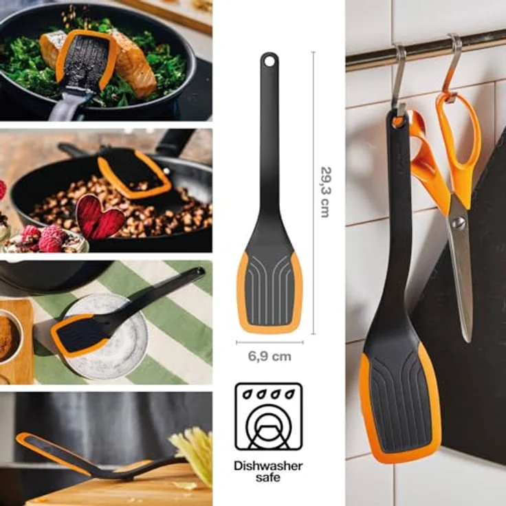 Fiskars Functional Form Pfannenwender mit Silikonkante, Pfannen Wender, Bratwender, 1027300 – Bild 3