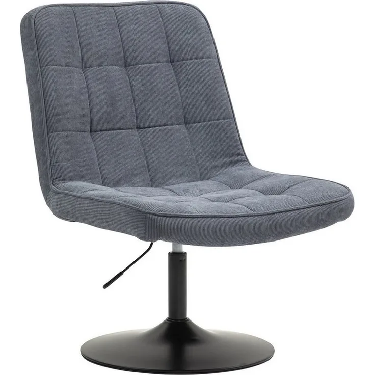 SVITA Loungesessel HENRY, gepolstert, 360° drehbar, Cordbezug, Grau