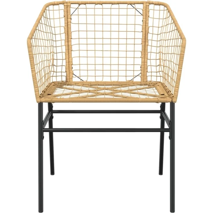 vidaXL Gartenstühle 2 Stk. Braun Poly Rattan 369099 – Bild 2