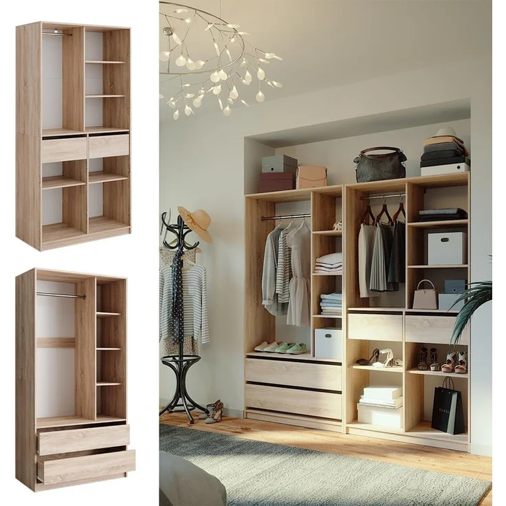 Kleiderschrank Elmo Sonoma 200 x 200 cm 2er Set Vicco – Bild 4