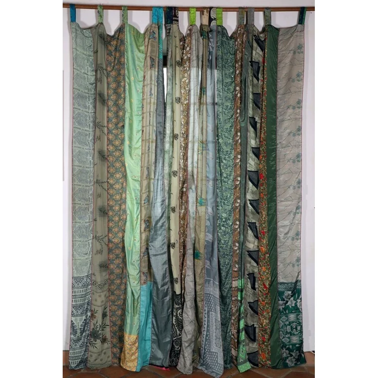 Guru-Shop Vorhang Seidiger Vorhang (1 Stk) Gardine aus Patchwork.. – Bild 1