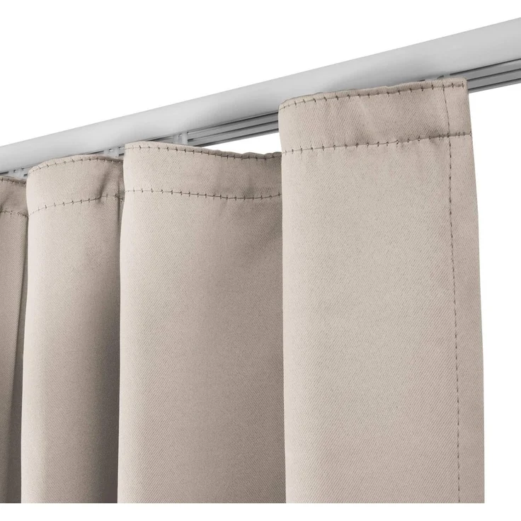 Beautissu Vorhang Amelie Nora, 2er Set Kräuselband Verdunkelungsvorhang 140x245cm – Bild 3