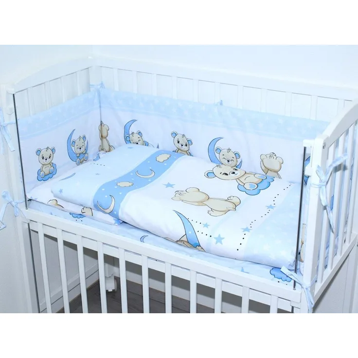 Primawela Beistellbett Baby Bettwäsche für Beistellbett mit Nestchen Spannbettlaken 6 teilig