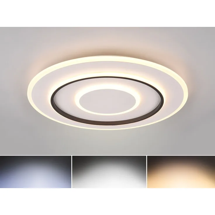 Reality LED Deckenleuchte Jora Ø 60 cm weiß matt 55 W warmweiß-kaltweiß dimmbar