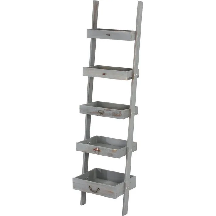 MCW Standregal T69, Hochwertige Verarbeitung, Stabil, 5 Ablagen in Schubladenoptik