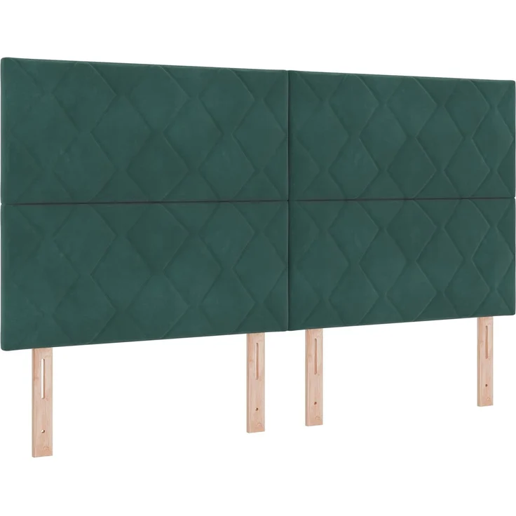vidaXL LED-Speicherbett mit Matratze Dunkelgrün 180x200 cm Samt 3460209 – Bild 5