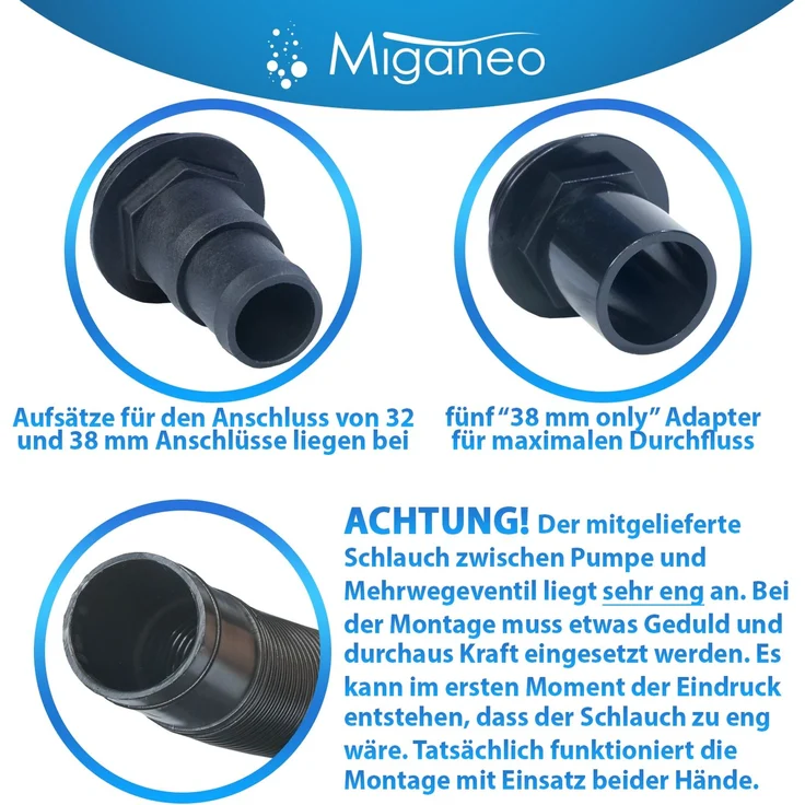 Miganeo Sandfilteranlage Dynamic 12000 Eco Pro 8,6 m³ 485 mm Kessel schwarz – Bild 9