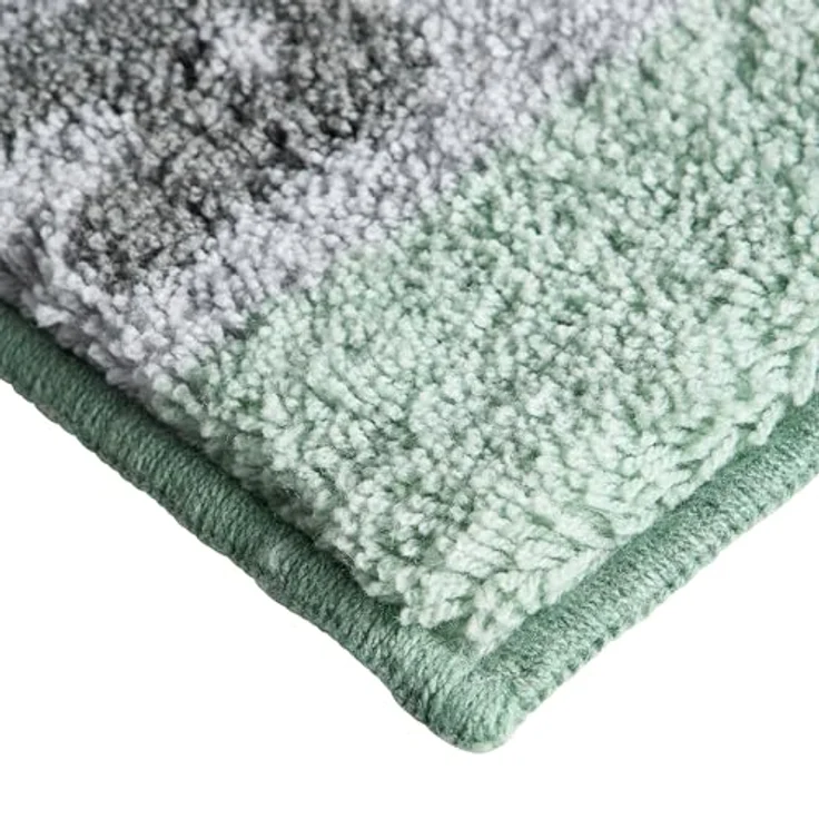 Badematte SANSIBAR LBH 120x70x2 cm grün Badteppich Badvorleger Duschvorleger Duschmatte Badeteppich – Bild 3