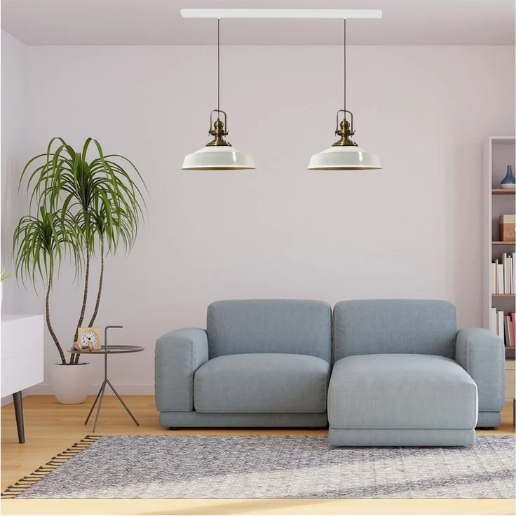 Bamyum Pendelleuchte Asletl Hängelampe aus Metall 2 Flammige, E27, Vintage Lampe, ohne Leuchtmittel – Bild 3