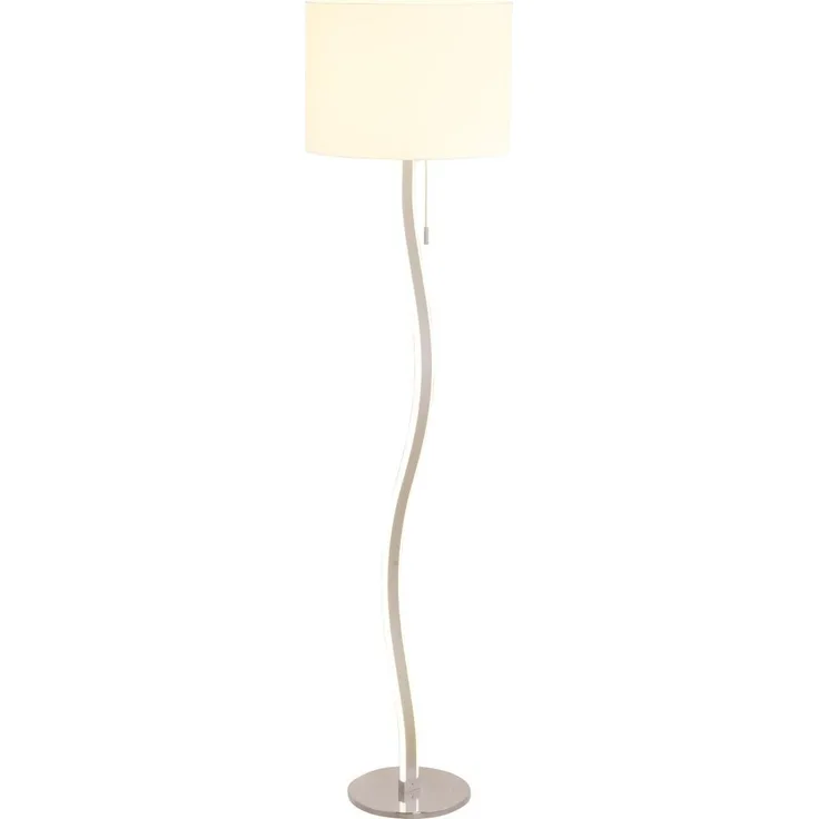 Stehleuchte chrom weiss Näve Aurelia E27 mit LED Lichtband 1314lm