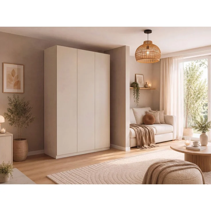 rauch Kleiderschrank Schrank Möbel Schlafzimmer Garderobe Kinderzimmer WELTNEUHEIT ELVIK (3 Ausstattungsvarianten - Breiten 47-405 cm, Höhen 187/212/231 cm) PATENTIERTES SCHNELLMONTAGESYSTEM mit Push-to-open MADE IN GERMANY – Bild 2