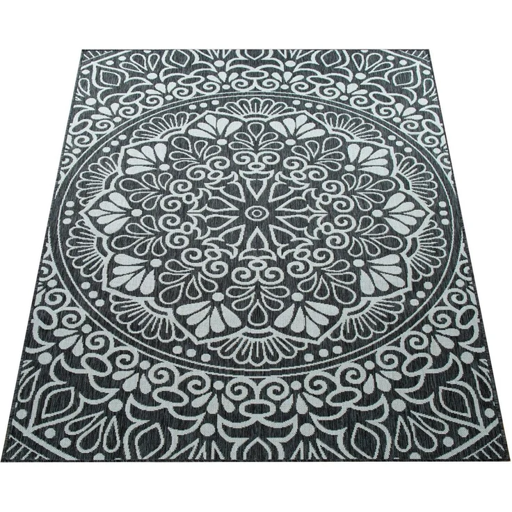 Paco Home Teppich Coco 205, rechteckig, Höhe: 4 mm, Flachgewebe, Paisley Muster, In- und Outdoor geeignet – Bild 1