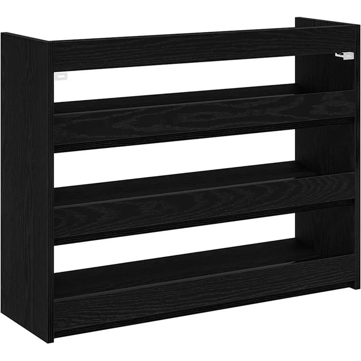 vidaXL Schuhregal Schwarz 80x25x62 cm Holzwerkstoff 859915 – Bild 5