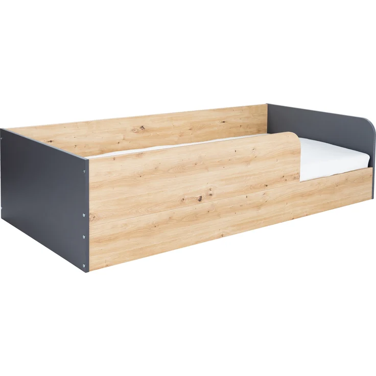 Bodenbett »Alessio« 90 x 200 cm, Anthrazit / Artisan Oak, (B/H/T): 204 x 50 x 94 cm, Arthur Berndt – Bild 3