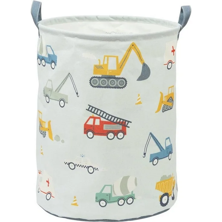 A Little Lovely Company Aufbewahrungskorb Aufbewahrung von Spielzeug 40 x 50 x 40 cm Baumwolle/Polyester (Fahrzeuge)