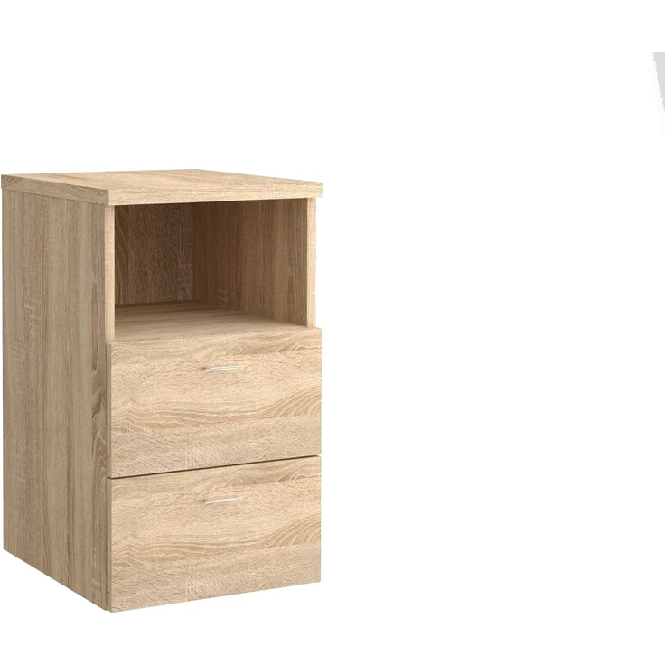 Nachtkonsole >COLIMA 1< in Eiche Dekor - 35x61,5x39,9cm (BxHxT) – Bild 3