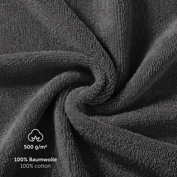 Blumtal Handtücher Premium Set, weich und saugstark in 50x100 cm, Frottee (4-St), in Premium Qualität 500 g/m²aus 100% Baumwolle – Bild 6