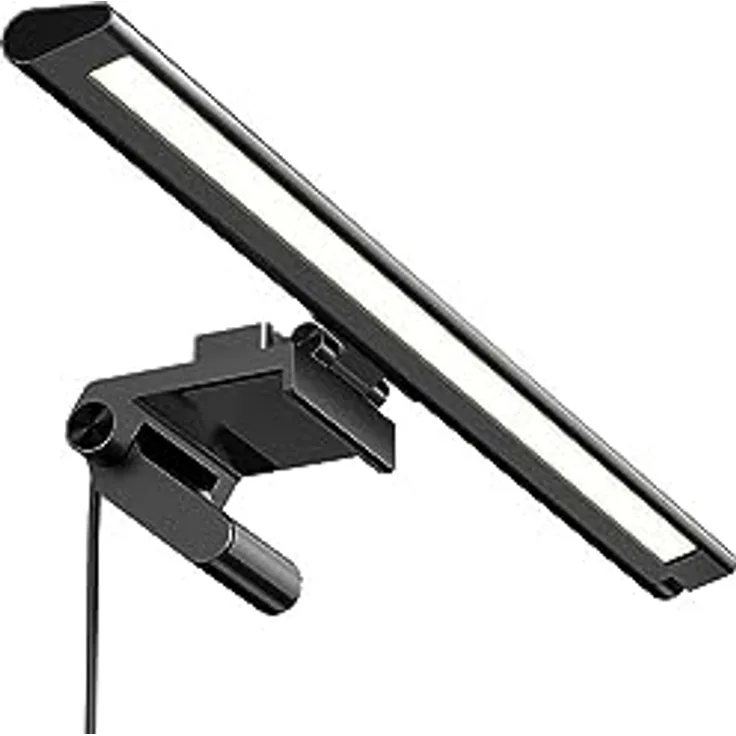 Unilux Visiolight LED Notebookleuchte, schwenkbar mit Dimmfunktion und Klemmbefestigung, schwarz