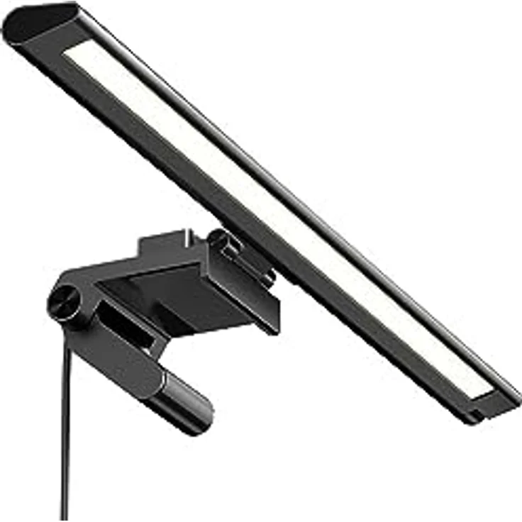 Unilux Visiolight LED Notebookleuchte, schwenkbar mit Dimmfunktion und Klemmbefestigung, schwarz – Bild 1