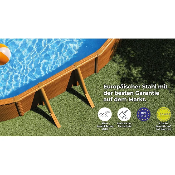Mauritius Stahlwandpool Oval 500 x 300 x 132 cm – Bild 2