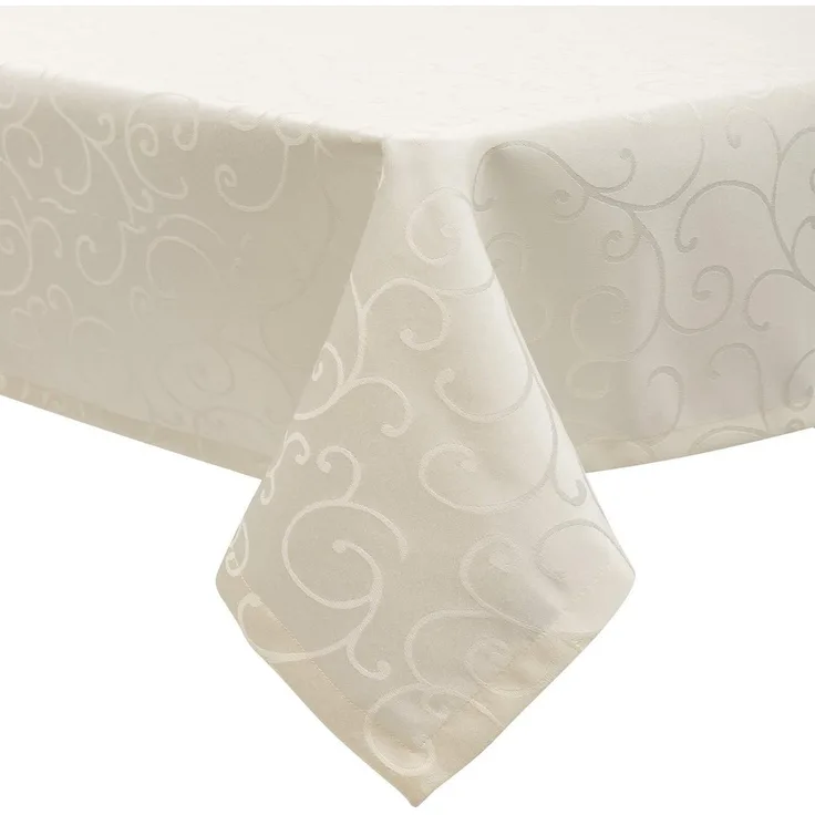 EUGAD Tischdecke (1-tlg), Damast Ornamente, mit Saum, Abwaschbar und Bügelfrei