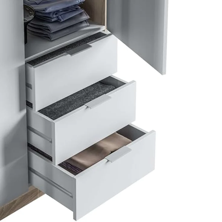 Muebles Pitarch | Bücherregal für Büro oder Arbeitszimmer mit 4 Regalen, Wohnzimmer-Bücherregal, Cambrian Eiche, 196,5 x 75,5 x 33 cm (Höhe x Breite x Tiefe), einfach, elegant und robust – Bild 6