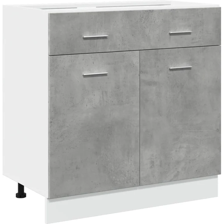 vidaXL Schubunterschrank Lyon Betongrau 80x46x81,5 cm Holzwerkstoff 856091 – Bild 1