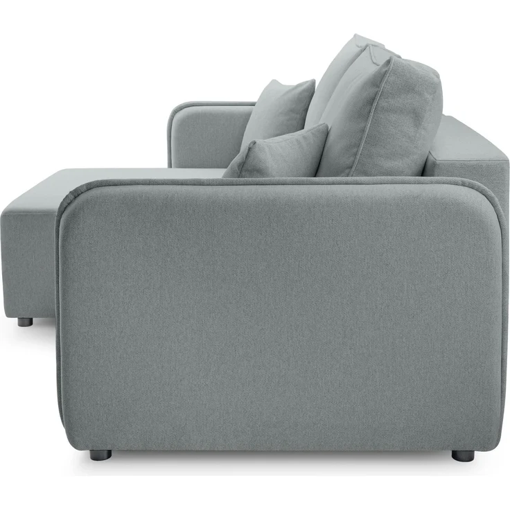 Selsey 'Kassian' Ecksofa mit Schlaffunktion und Bettkasten, hellgrau, links – Bild 8