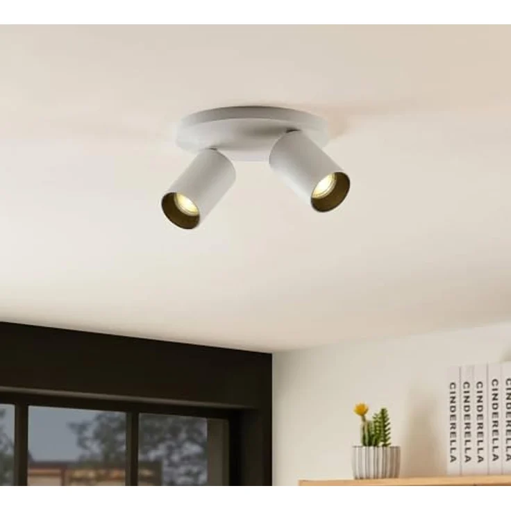 Arcchio Strahler Brinja, 2-flammige Deckenlampe in Weiß aus Aluminium, GU10, moderne Flurleuchte – Bild 3