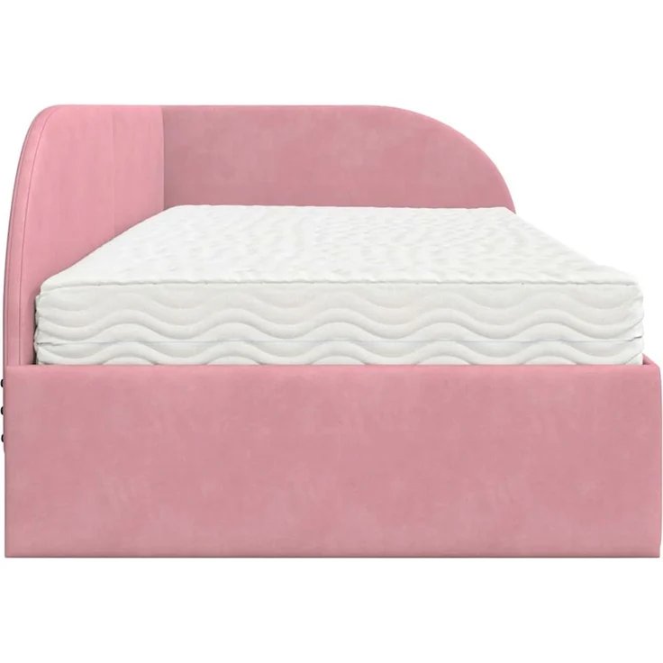 vidaXL Eckbettgestell mit Matratze 2 stk. Rosa 100 x 200 cm Samt 3394207 – Bild 8