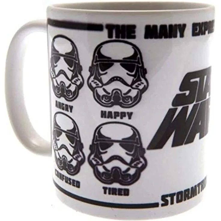 STAR WARS Expressions of A Stormtrooper Coffee Mug KaffeeTasse, Keramik, Mehrfarbig, 7. 9 x 11 x 9. 3 cm