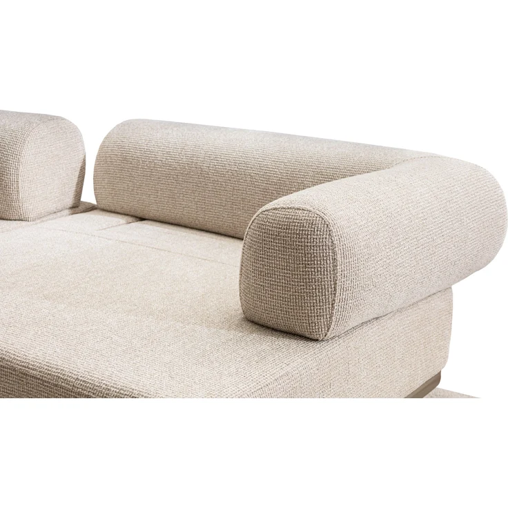 Ecksofa "Norella" mit Hocker-Beige – Bild 11
