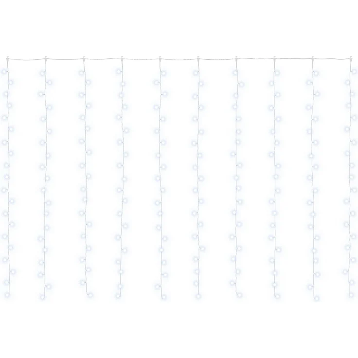vidaXL Lichtervorhang 200 LEDs Kaltweiß 300 x 200 cm 42054077 – Bild 2