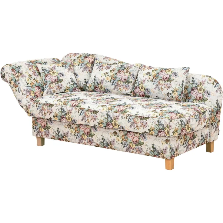 Max Winzer Recamiere mit Armteil links klappbar 'Selma', Flachgewebe rosé, 82 cm x 88 cm x 190 cm