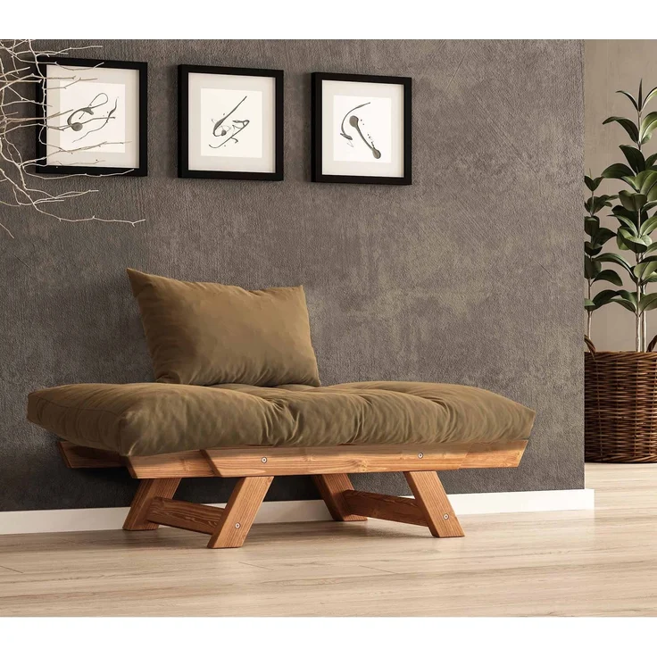 Skye Decor 'CPT8152-140' Garten-Sessel, Teak / Camel, 108-140 x 75 cm – Bild 3