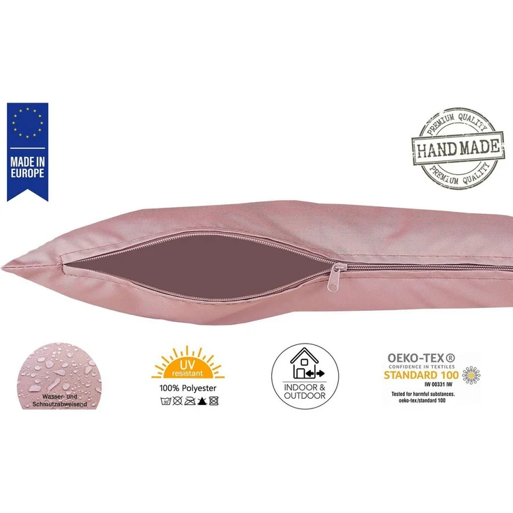 JACK Kissenbezüge 2er Set 50x50cm Outdoor Wasserfest, (2 Stück), 2x Kissenhülle, strapazierfähig, wasserabweisend, Innen & Außen – Bild 2