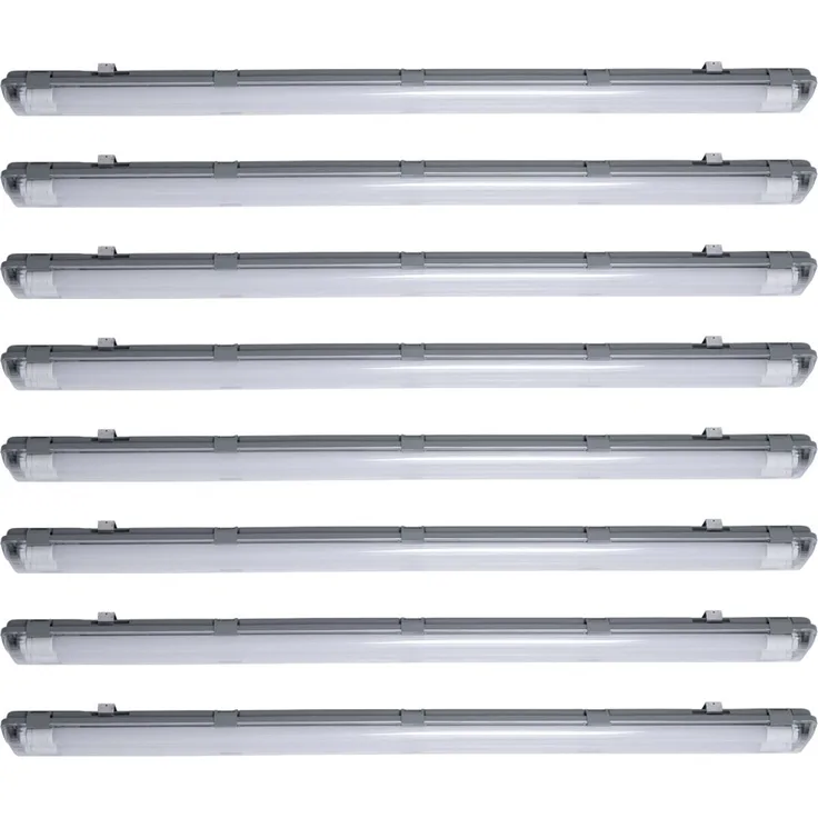 8er Set LED Wannenleuchten, neutralweiß L 156 cm, VT-15022