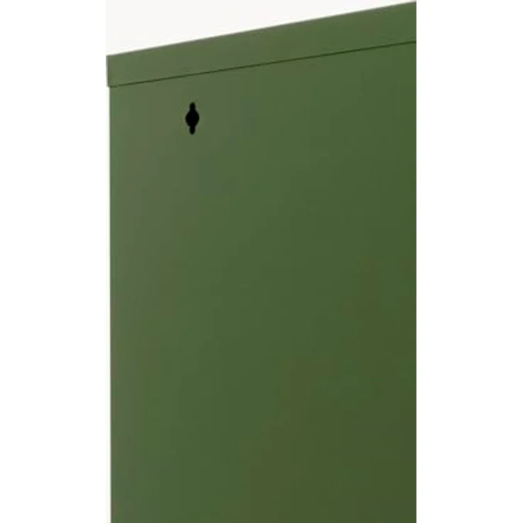 Kare Design Schuhschrank Caruso, Oliv, 104 x 50 x 15 cm, Schuhablage, Schuhkipper, Schuhregal, mit 3 Klappen, für 6 Paar Schuhe, Stahl, Schmal, Platzsparend, Hoch, Eingangsbereich – Bild 5